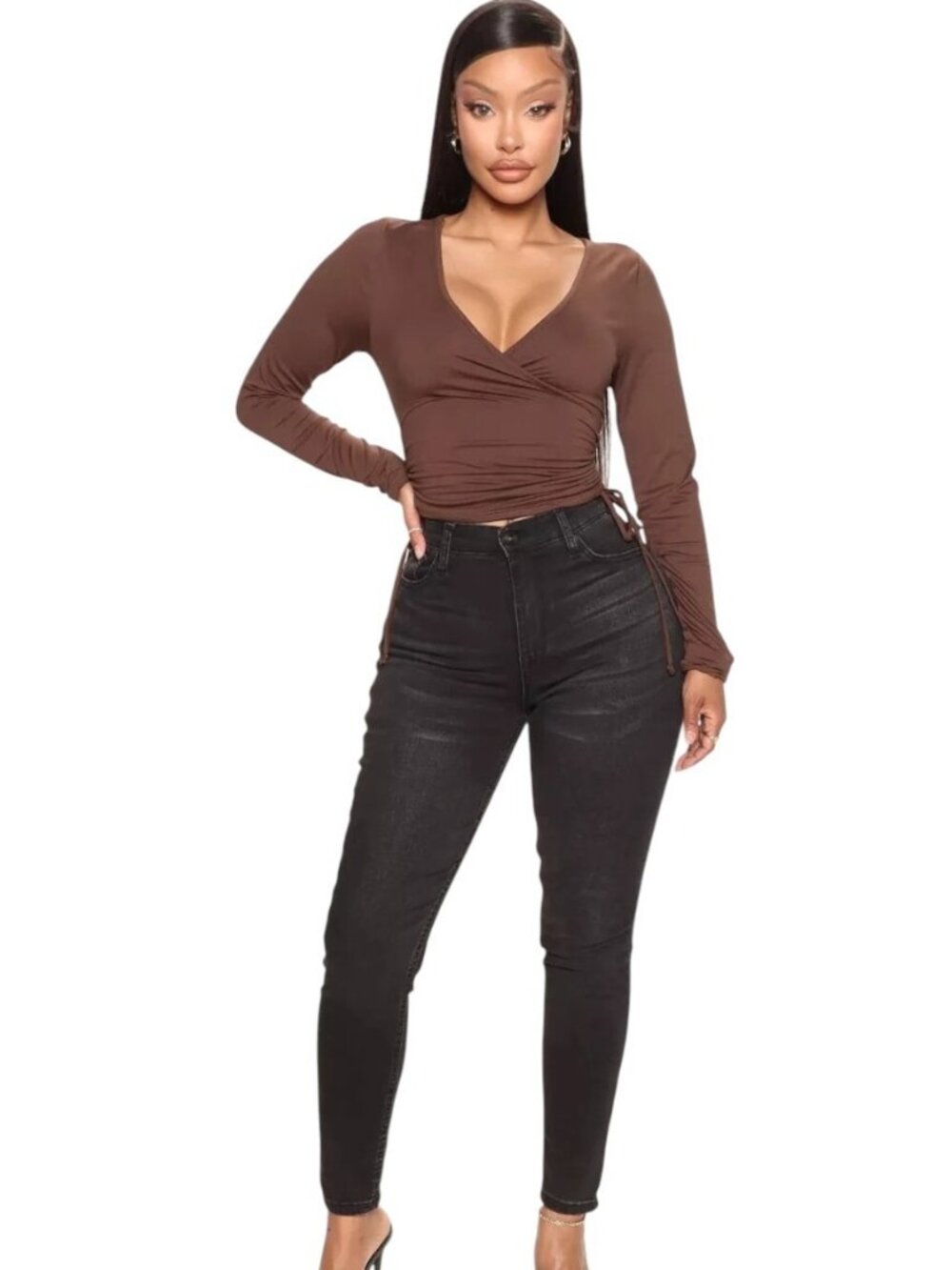 Fashion Nova Women Skinny High Waist Jeans Going Out On The Town Black 11 new